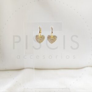 Arg. Iris corazón, doradas.
