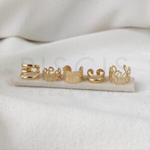 Aros Ear cuff, dorados.