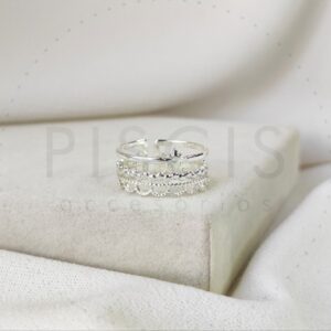 Anillo Vaku regulable, blanco.