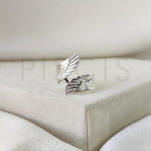 Anillo Wings regulable, blanco.