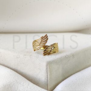 Anillo Wings regulable, dorado.