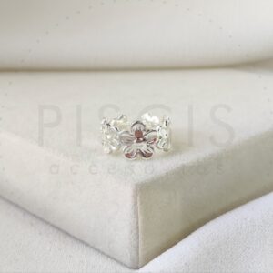 Anillo Miley regulable, blanco.
