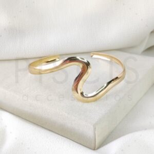 Brazalete Waves, dorado.