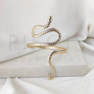 Brazalete Serpiente, dorado.