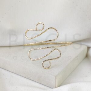 Brazalete Serpenti, dorado.