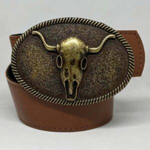 Cinto chapón toro, bronce.