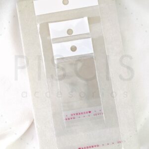 Pack x20 bolsitas, para colgar y con adhesivo.