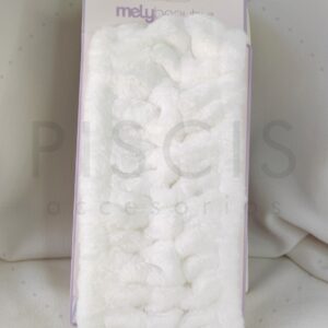 vincha peluchito, blanca.