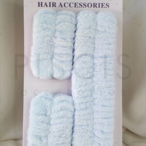 Set vincha + muñequeras, celeste.