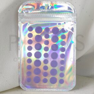 Parches para acné - círculos lilas.