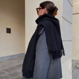 Bufandon lanilla, negra.