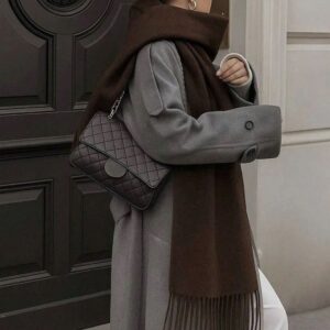 Bufandon lanilla, chocolate.