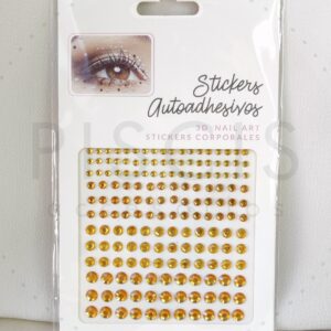 Plancha strass, dorada.