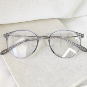 Marcos lentes, grises.