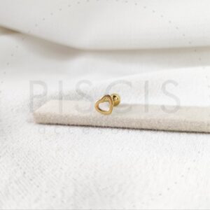 Helix Corazón borde, dorado.