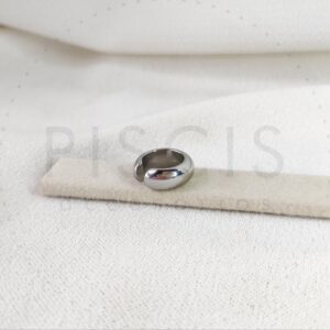 Falso cuff grueso, plateado.