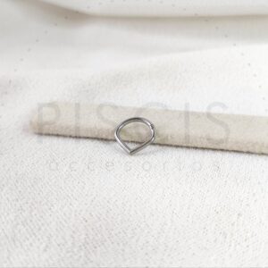Piercing clicker punta, plateado.