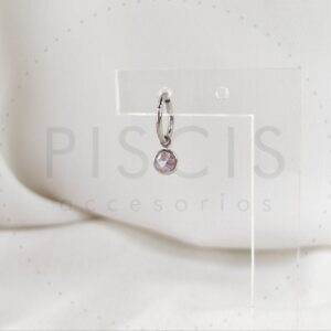 Piercing clicker con dije strass círculo.