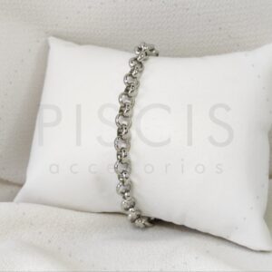 Pulsera Rolo, plateada.