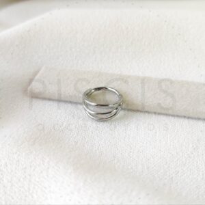 Piercing clicker, triple plateado.