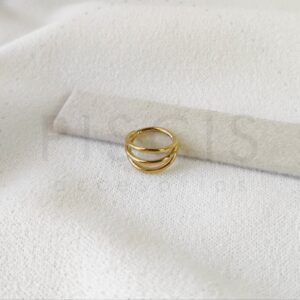 Piercing clicker, triple dorado