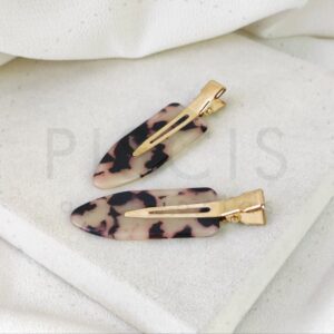 Pack x2 hebillas Skincare, animal print.