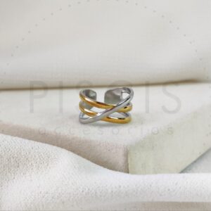 Anillo cruzado triple regulable, combinado.