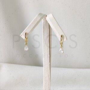 Arg. strass drops, doradas.