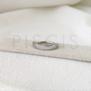 Piercing ombligo cierre clicker, plateado.