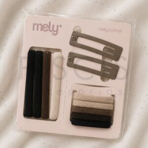 Set hebillas chocolate + colitas.