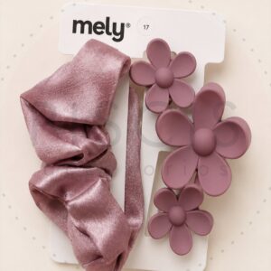 Gancho + Scrunchie, rosa.
