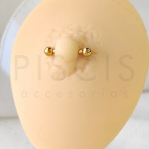 Piercing pezonera simple, dorado.