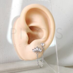 Helix doble Coronita 5 strass con cadenita.