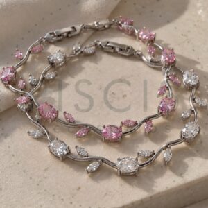 Pulsera Tulipán, plateada.