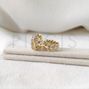 Argollas Allo con strass, doradas,